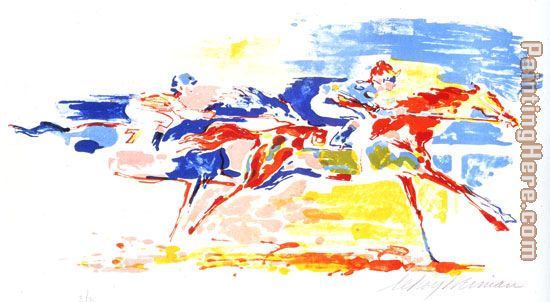 Swiss Race painting - Leroy Neiman Swiss Race art painting